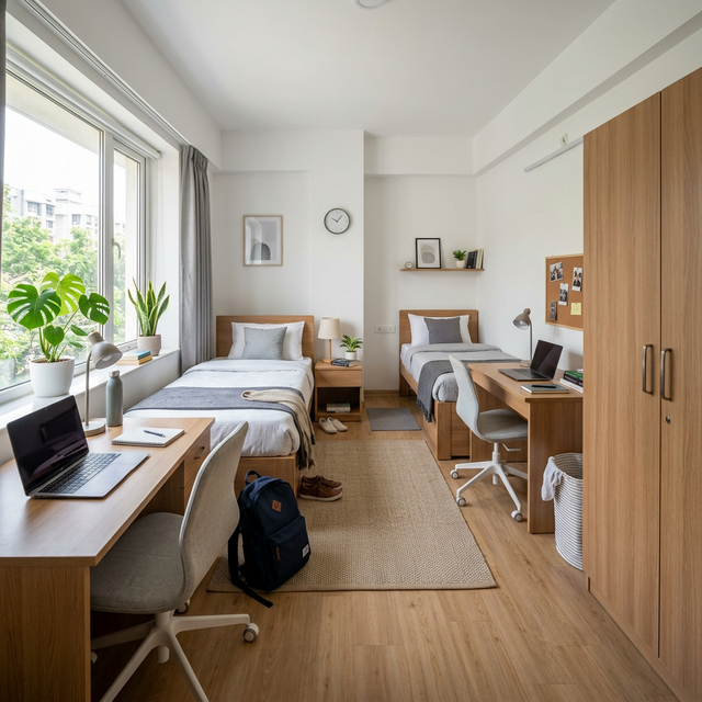 Ladies hostel common area in Ammogam Hostels Ramapuram Chennai